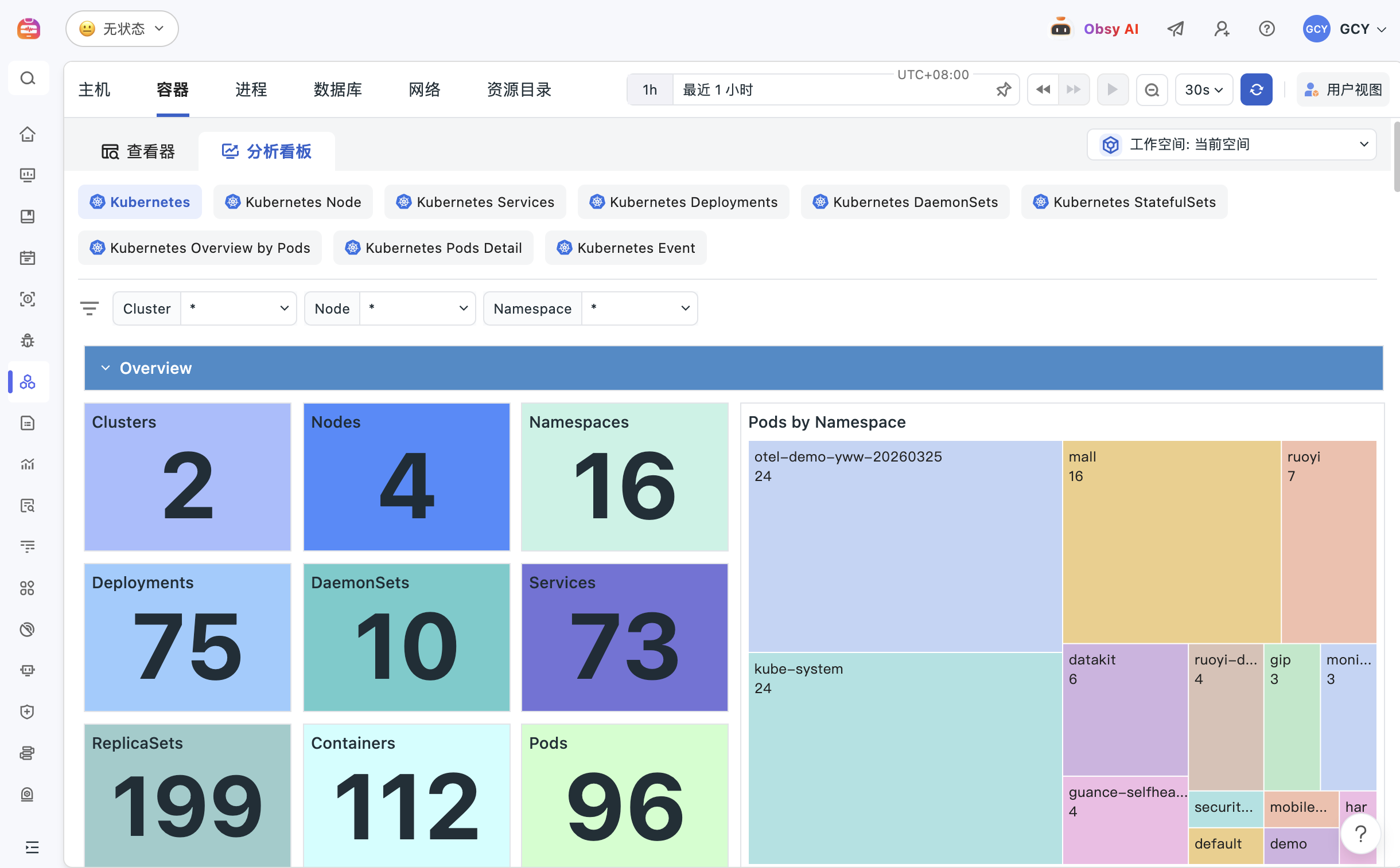 Kubernetes 监控与容器监控